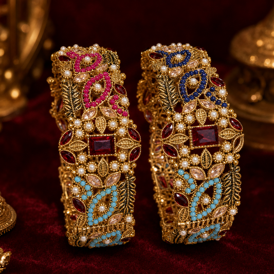 Luxury Multicolor Handwork Bridal Bangles