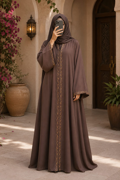 Elegant Korean Nida Fabric Abaya for Women | Premium Modest Wear