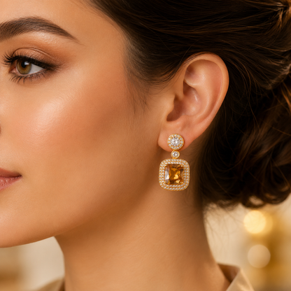 Silver Plated Crystal Earrings for Women
