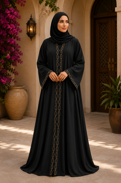 Elegant Korean Nida Fabric Abaya for Women | Premium Modest Wear