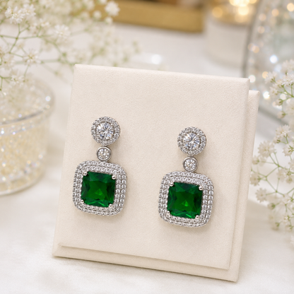 Silver Plated Crystal Earrings for Women