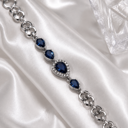 Silver Plated White Stone Bracelet for Women | Luxury Zircon Bracelet | Color Guaranteed