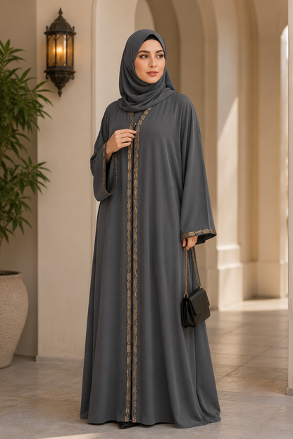 Elegant Korean Nida Fabric Abaya for Women | Premium Modest Wear
