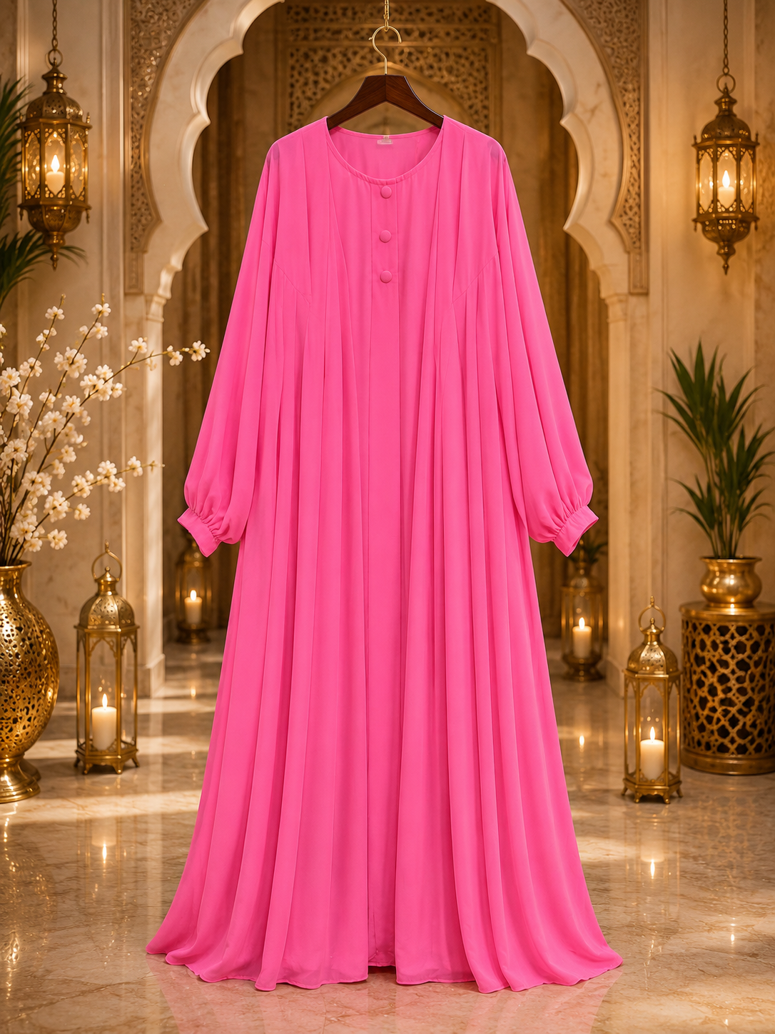 Premium Korean Georgette Double Layer Abaya for Women