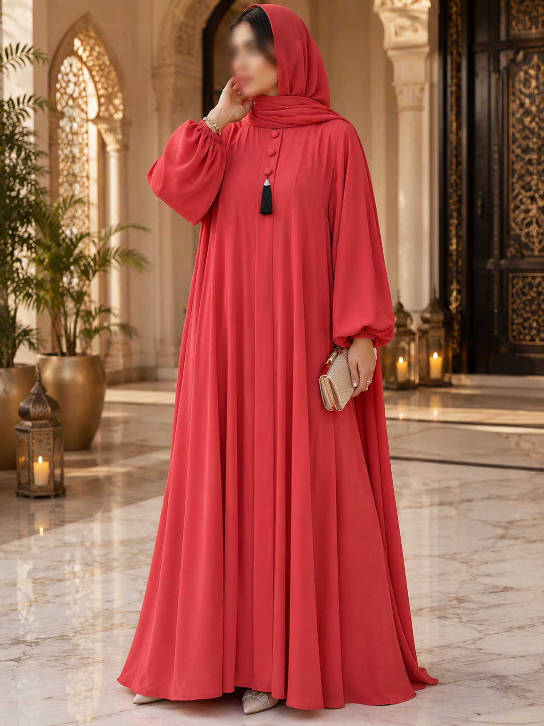 Premium Korean Georgette Double Layer Abaya for Women
