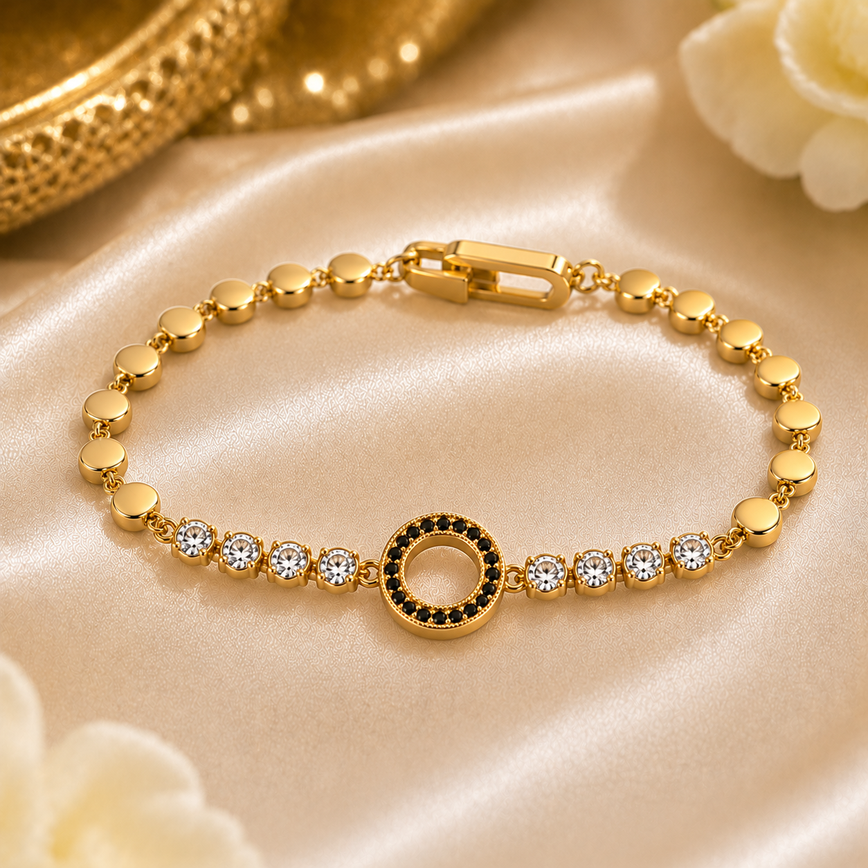Gold Plated Evil Eye Bracelet for Women | Color Guaranteed Zircon Bracelet