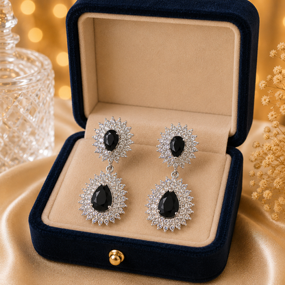 Silver Plated Crystal Earrings for Women