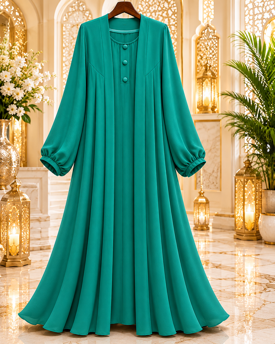 Premium Korean Georgette Double Layer Abaya for Women
