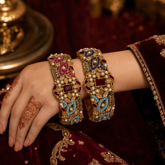 Luxury Multicolor Handwork Bridal Bangles