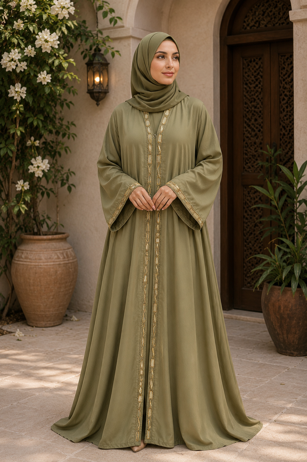 Elegant Korean Nida Fabric Abaya for Women | Premium Modest Wear